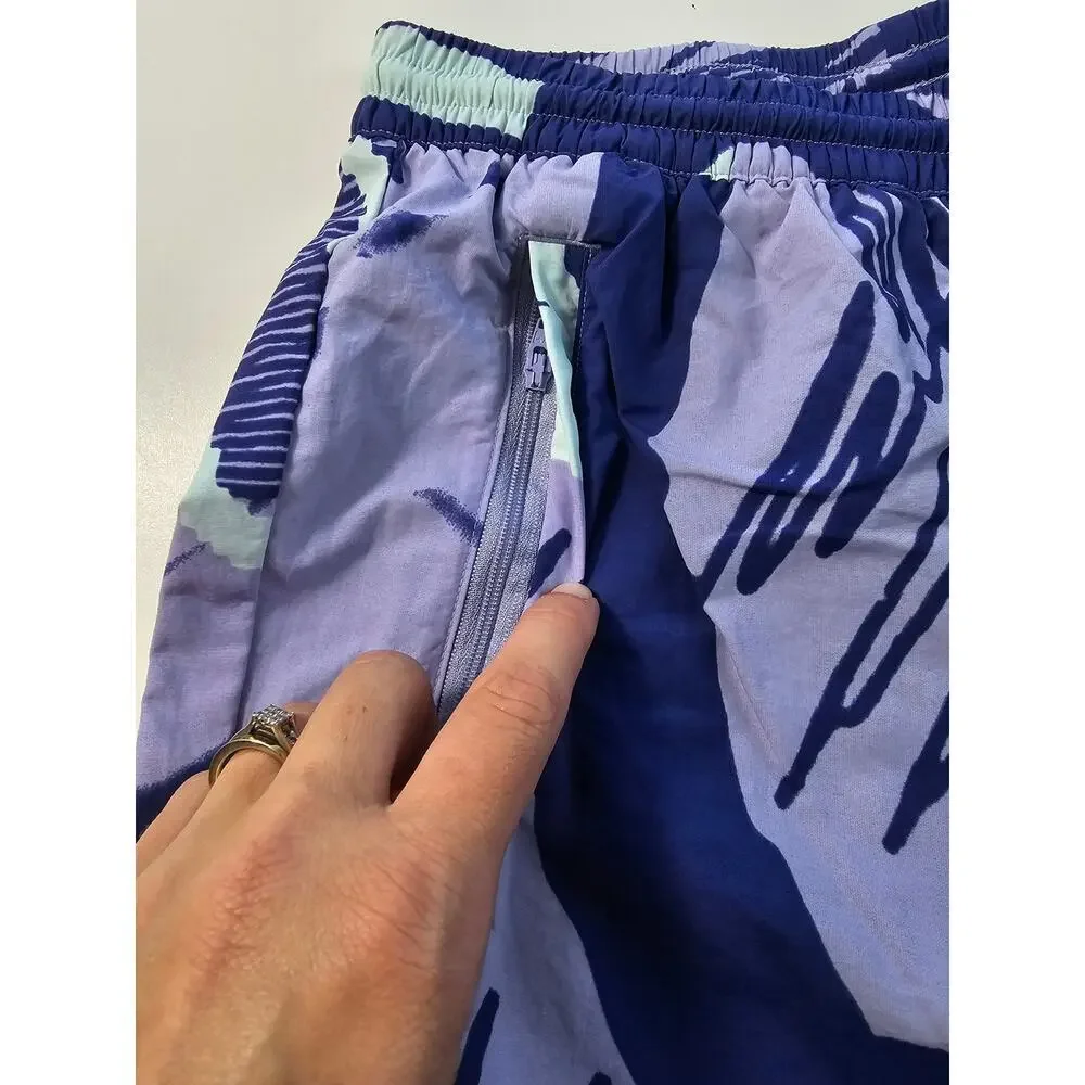 adidas Originals Adiplay Allover  Summer Shorts Unlined purple zip pocket S _